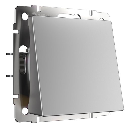 Вывод кабеля без рамки Werkel серебряный глянцевый картинка